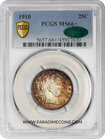 1910 25C MS66+ PCGS CAC - Paradime Coins | PCGS NGC CACG CAC Rare US Numismatic Coins For Sale