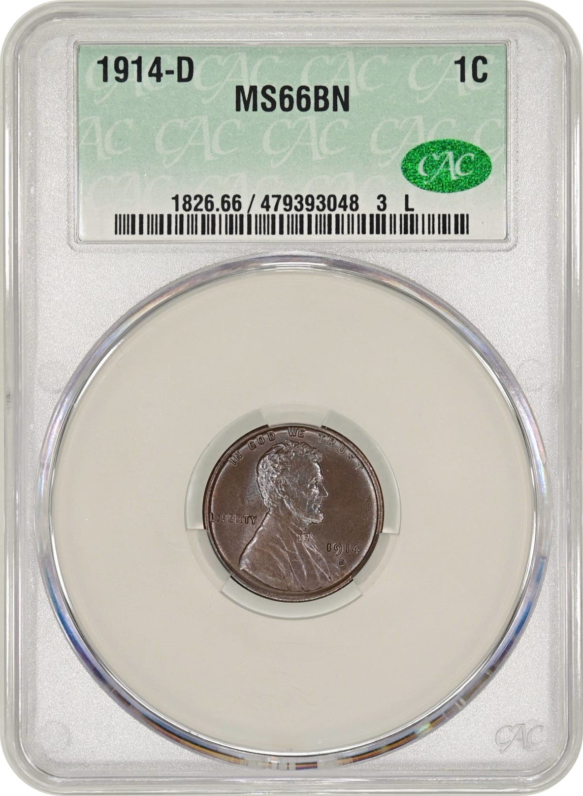 1914-D 1C MS66 BN CACG - Paradime Coins | PCGS NGC CACG CAC Rare US Numismatic Coins For Sale