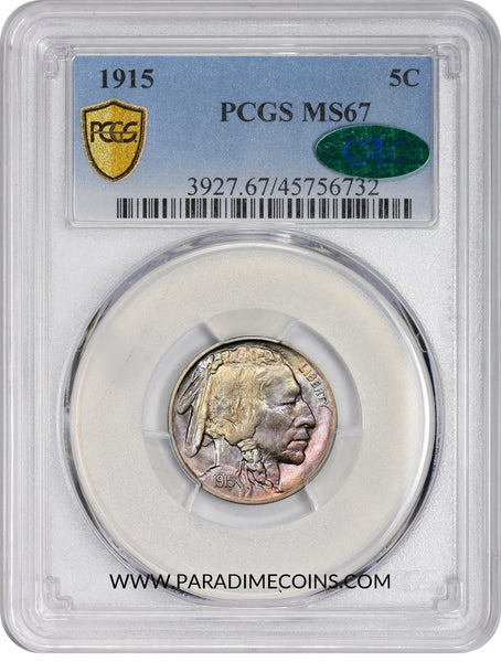 1915 5C MS67 PCGS CAC - Paradime Coins | PCGS NGC CACG CAC Rare US Numismatic Coins For Sale