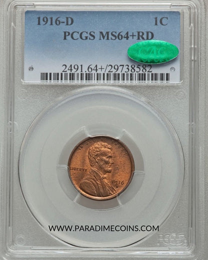 1916-D 1C MS64+RD PCGS CAC - Paradime Coins | PCGS NGC CACG CAC Rare US Numismatic Coins For Sale