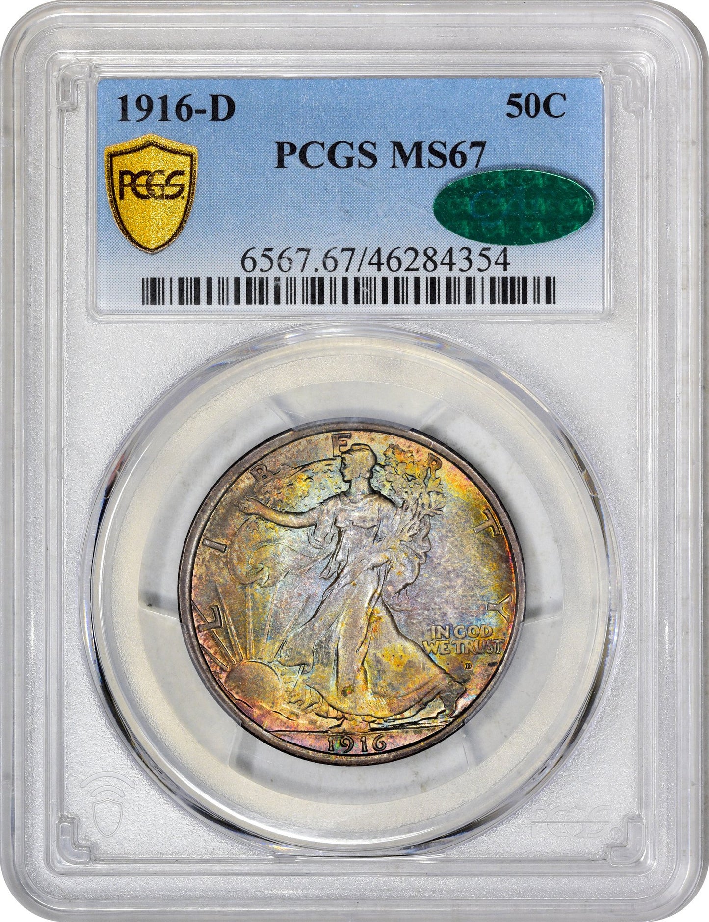 1916-D 50C MS67 PCGS CAC - Paradime Coins | PCGS NGC CACG CAC Rare US Numismatic Coins For Sale