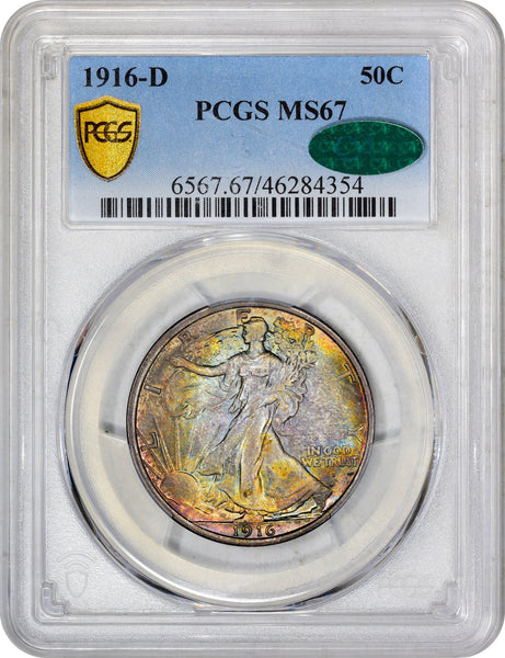 1916-D 50C MS67 PCGS CAC - Paradime Coins | PCGS NGC CACG CAC Rare US Numismatic Coins For Sale