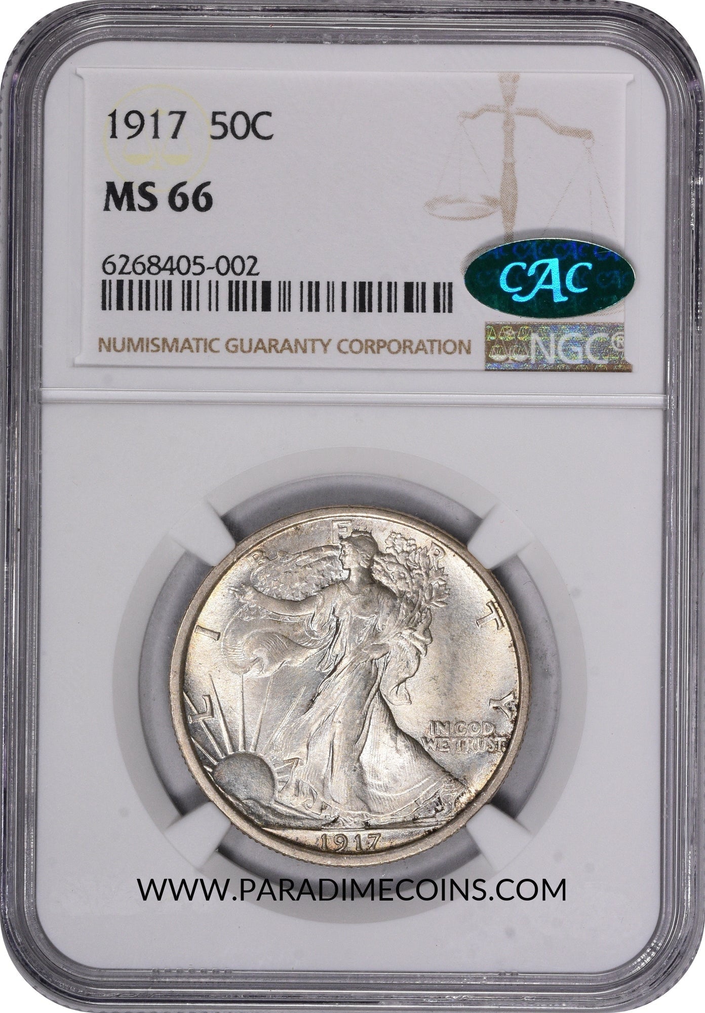 1917 50C MS66 NGC CAC - Paradime Coins US Coins For Sale