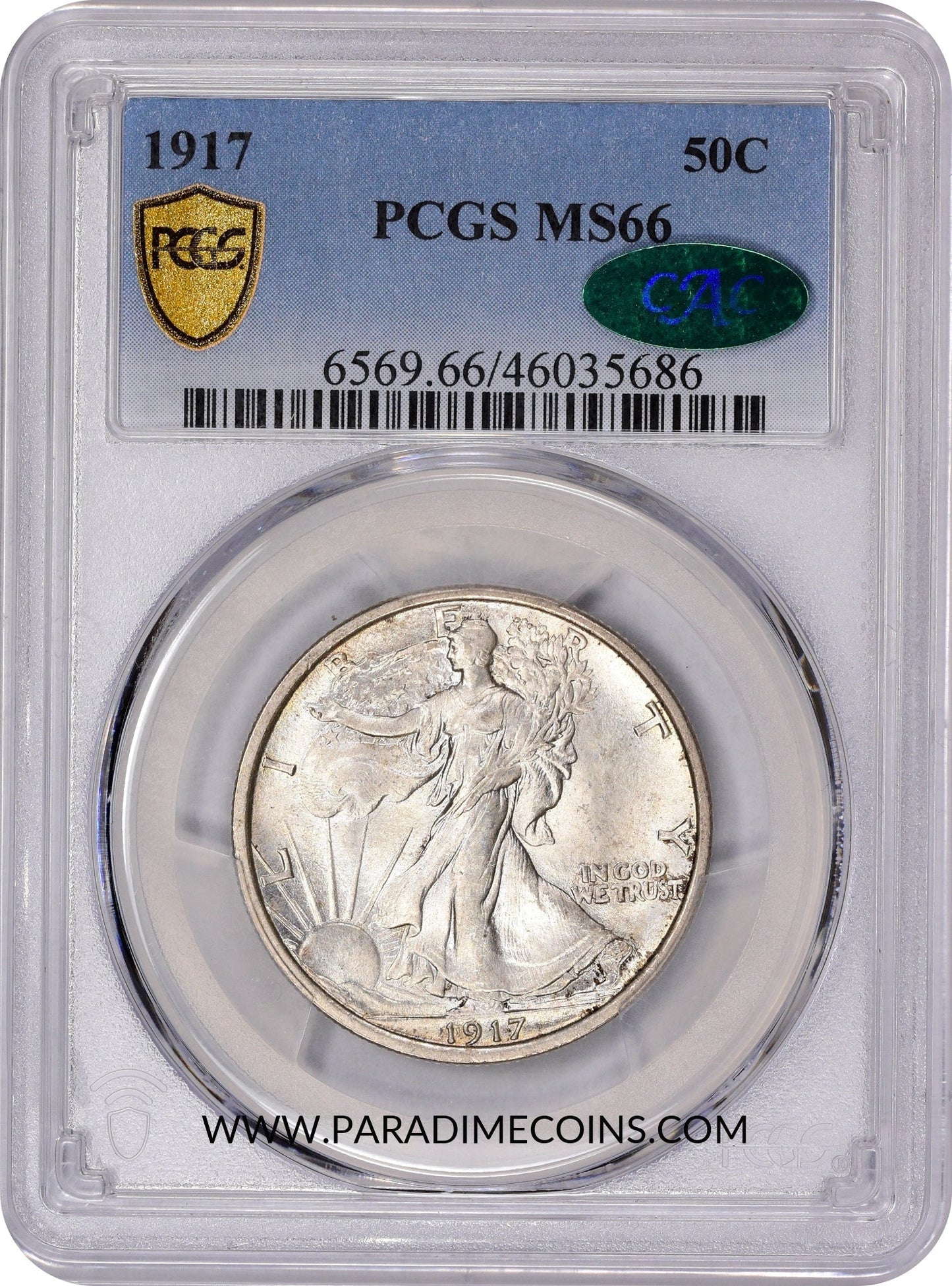 1917 50C MS66 PCGS CAC - Paradime Coins | PCGS NGC CACG CAC Rare US Numismatic Coins For Sale