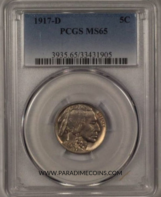 1917-D 5C MS65 PCGS - Paradime Coins | PCGS NGC CACG CAC Rare US Numismatic Coins For Sale