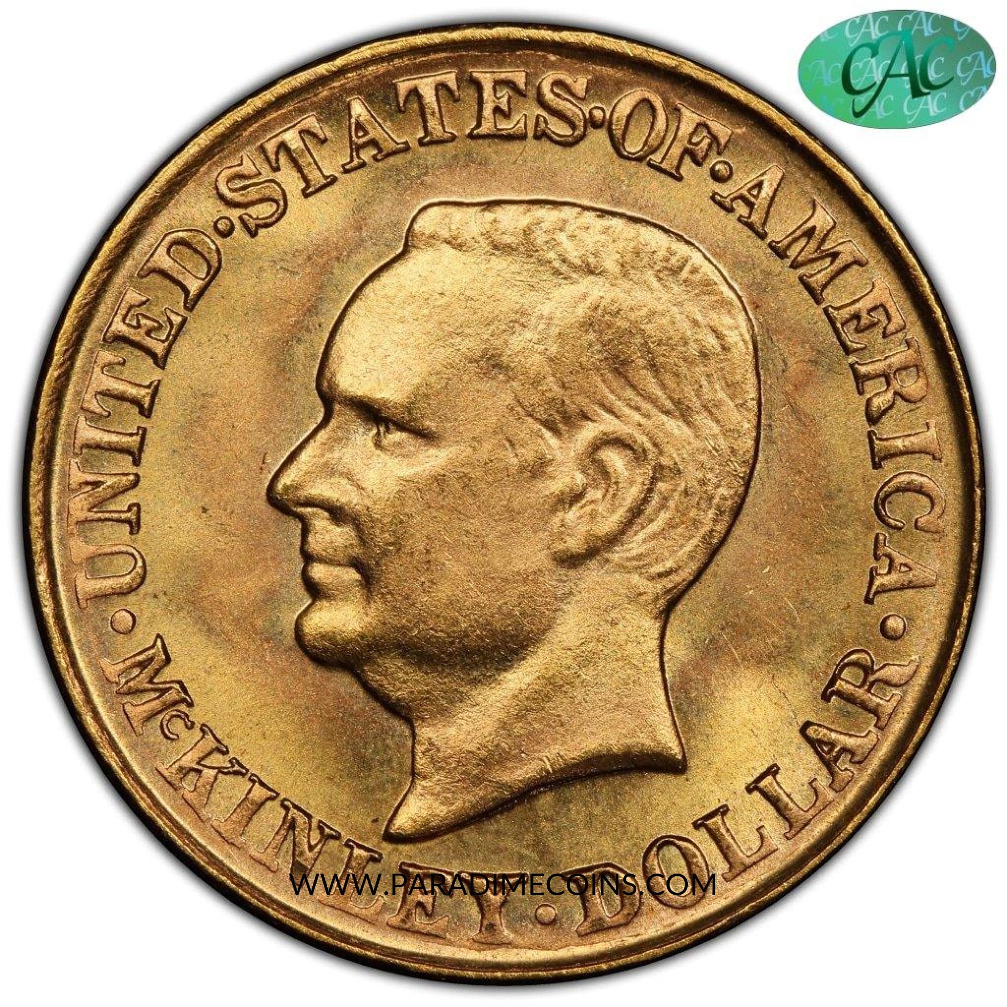 1917 G$1 McKinley MS66 PCGS CAC - Paradime Coins | PCGS NGC CACG CAC Rare US Numismatic Coins For Sale