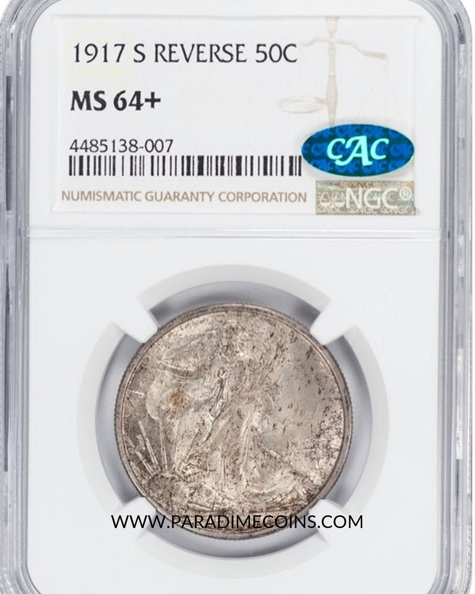 1917-S REVERSE 50C MS64+ NGC CAC - Paradime Coins | PCGS NGC CACG CAC Rare US Numismatic Coins For Sale