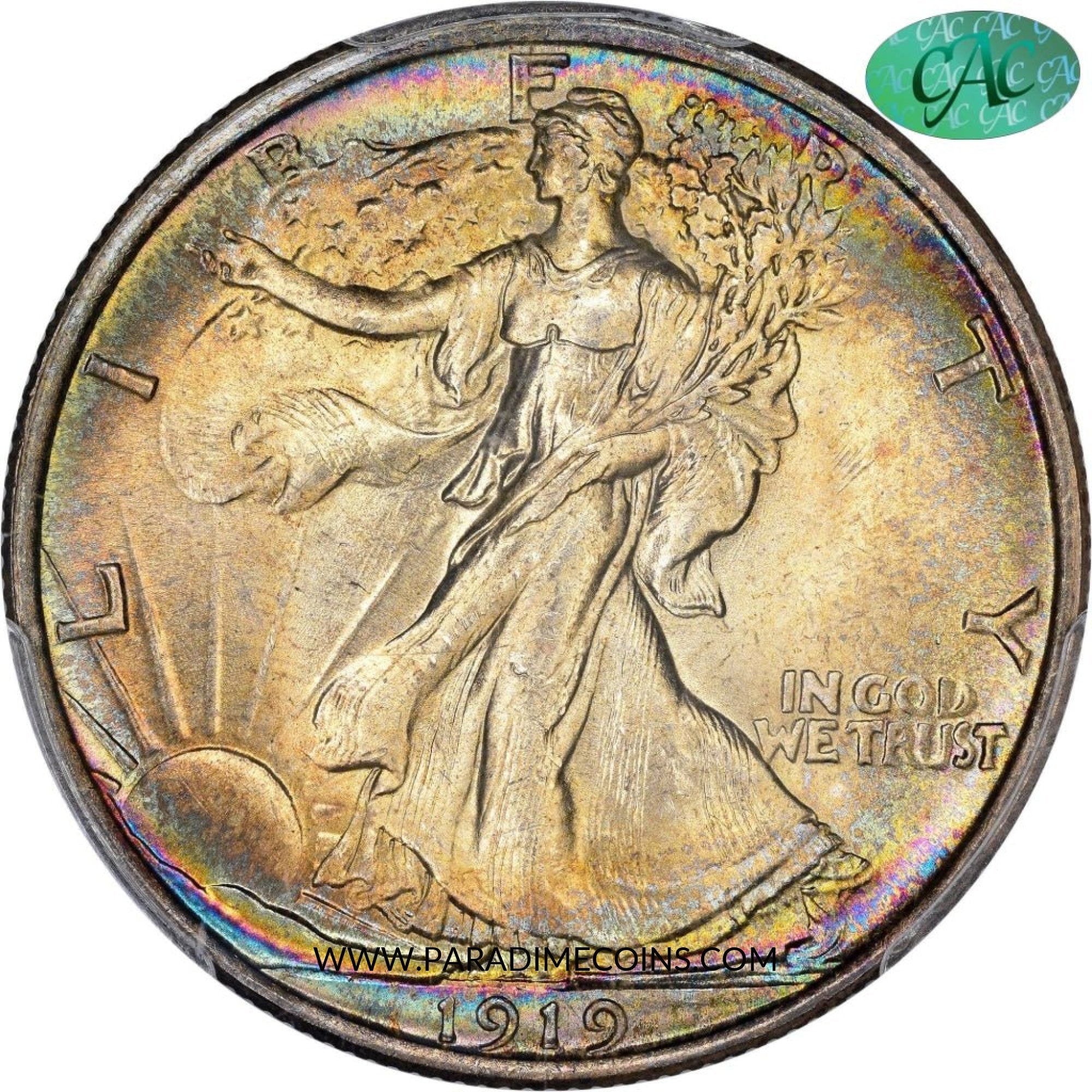 1919 50C MS66 PCGS CAC ex. Col. Green-Newman - Paradime Coins | PCGS NGC CACG CAC Rare US Numismatic Coins For Sale