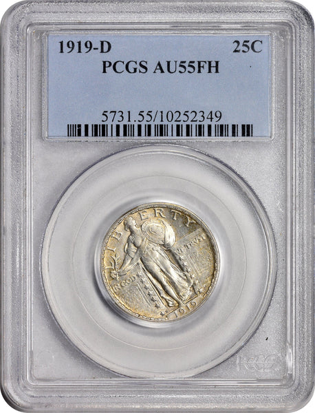 1919-D 25C AU55 FH PCGS - Paradime Coins | PCGS NGC CACG CAC Rare US Numismatic Coins For Sale
