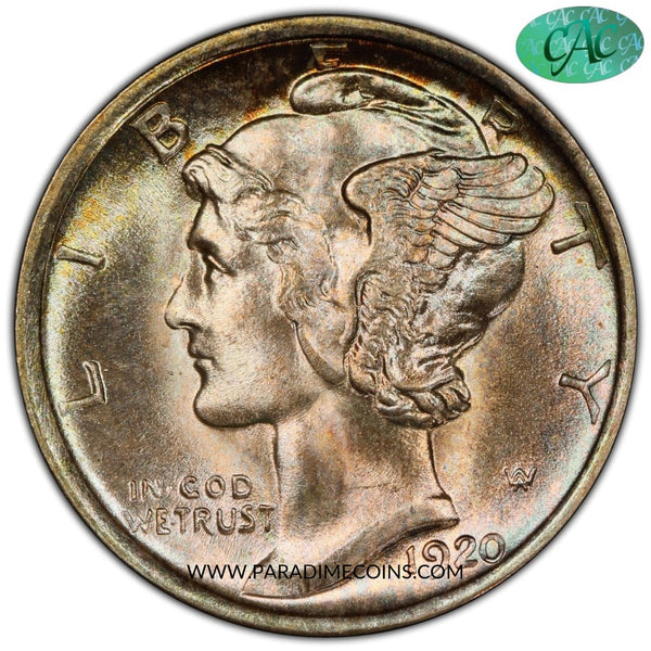 1920-D 10C MS67 PCGS CAC - Paradime Coins | PCGS NGC CACG CAC Rare US Numismatic Coins For Sale