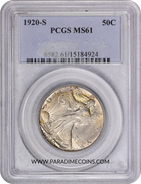 1920-S 50C MS61 PCGS - Paradime Coins | PCGS NGC CACG CAC Rare US Numismatic Coins For Sale