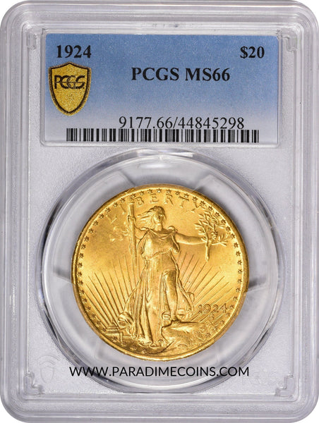 1924 $20 MS66 PCGS - Paradime Coins | PCGS NGC CACG CAC Rare US Numismatic Coins For Sale