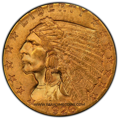 1926 $2.5 MS65 PCGS - Paradime Coins | PCGS NGC CACG CAC Rare US Numismatic Coins For Sale