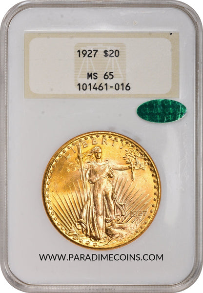 1927 $20 MS65 NGC CAC OH - Paradime Coins | PCGS NGC CACG CAC Rare US Numismatic Coins For Sale