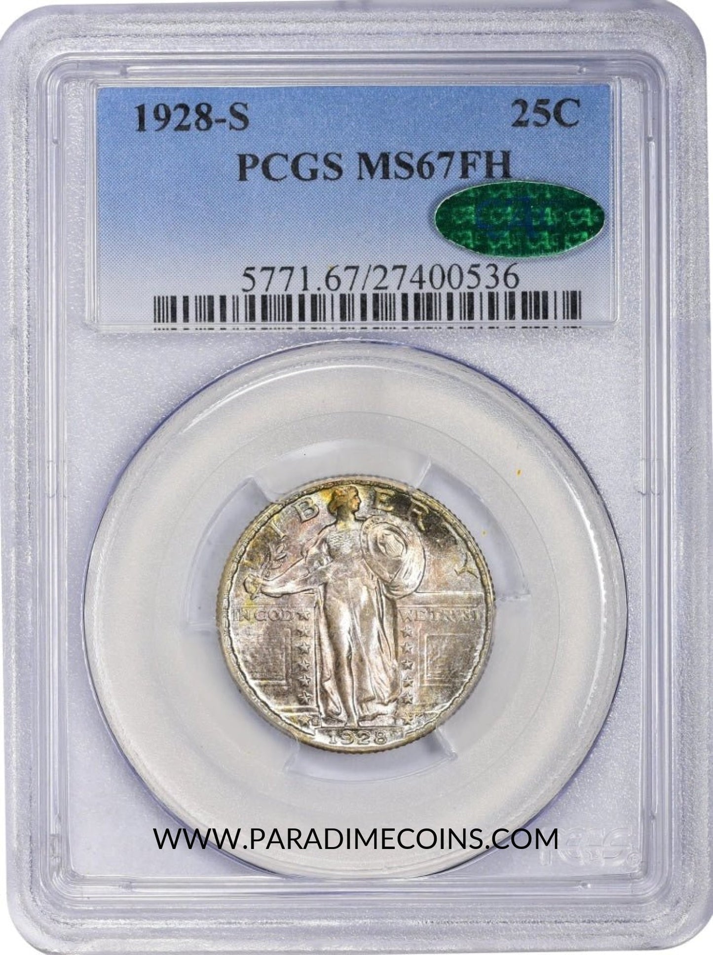 1928-S 25C MS67 FH PCGS CAC - Paradime Coins | PCGS NGC CACG CAC Rare US Numismatic Coins For Sale