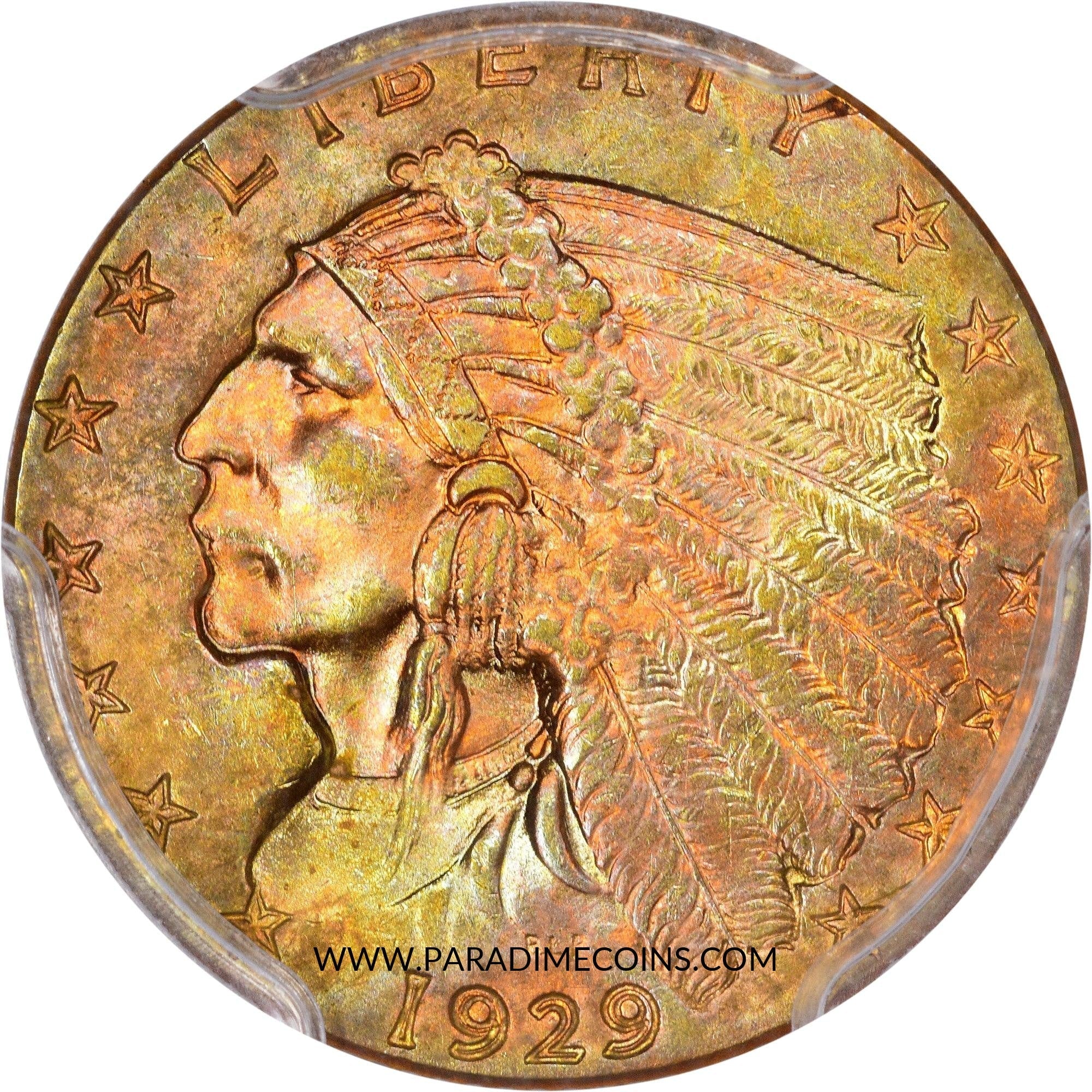 1929 $2.5 MS63 PCGS - Paradime Coins | PCGS NGC CACG CAC Rare US Numismatic Coins For Sale
