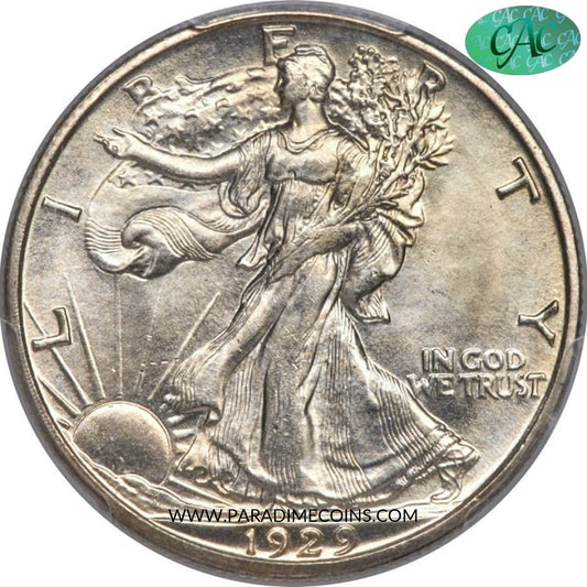 1929-S 50C MS65 PCGS CAC. - Paradime Coins | PCGS NGC CACG CAC Rare US Numismatic Coins For Sale
