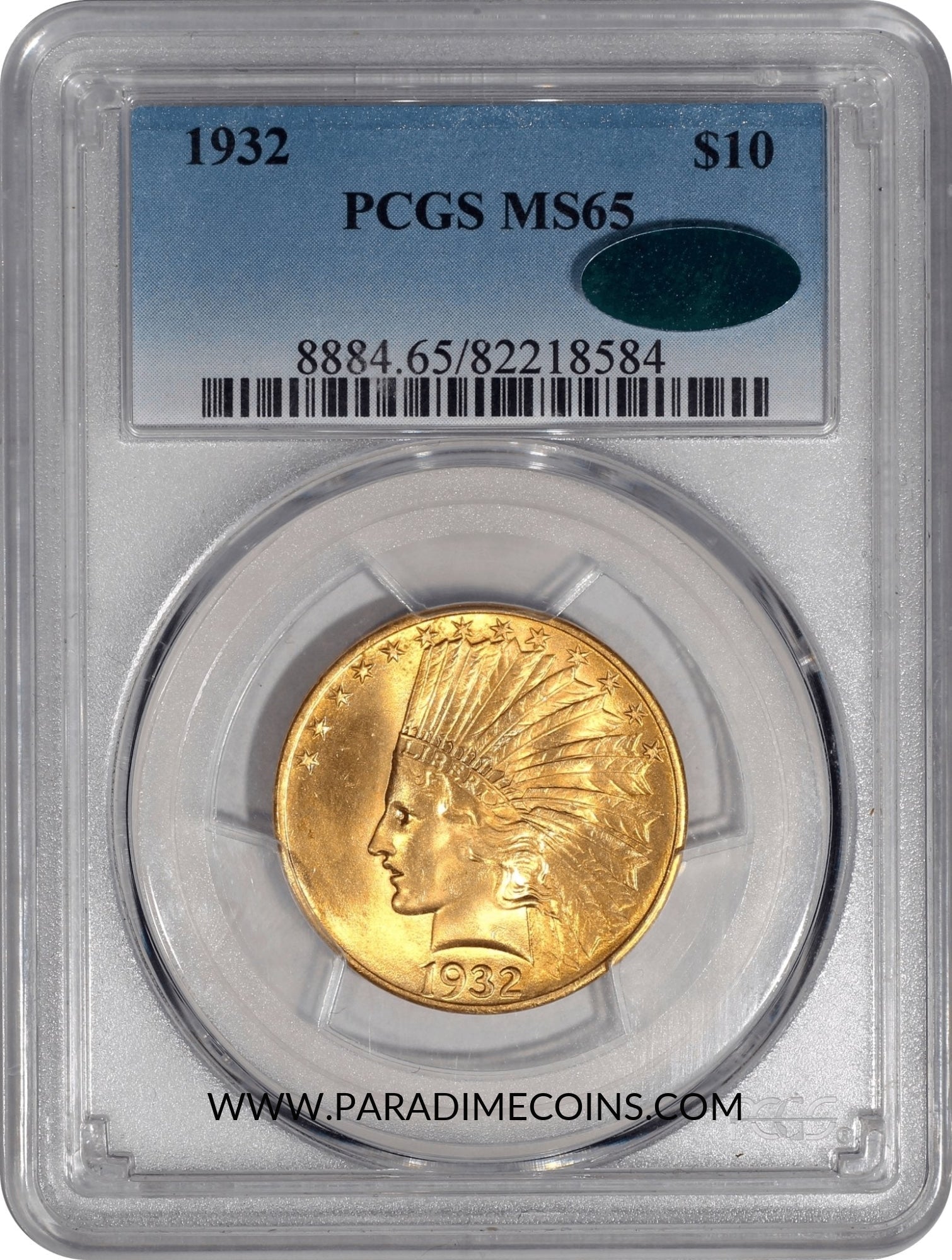 1932 $10 MS65 PCGS CAC - Paradime Coins | PCGS NGC CACG CAC Rare US Numismatic Coins For Sale