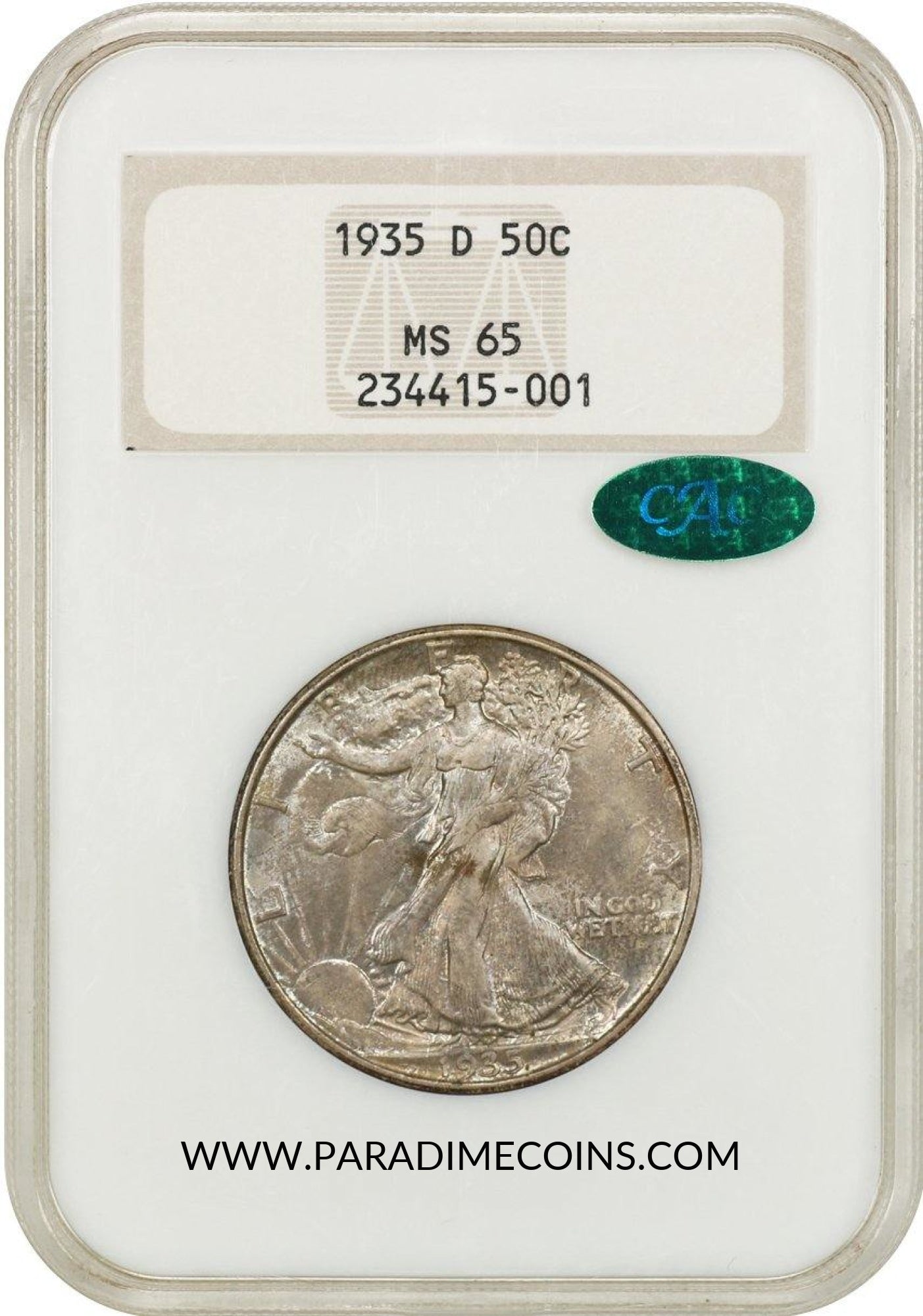 1935-D 50C MS65 OH NGC CAC - Paradime Coins US Coins For Sale