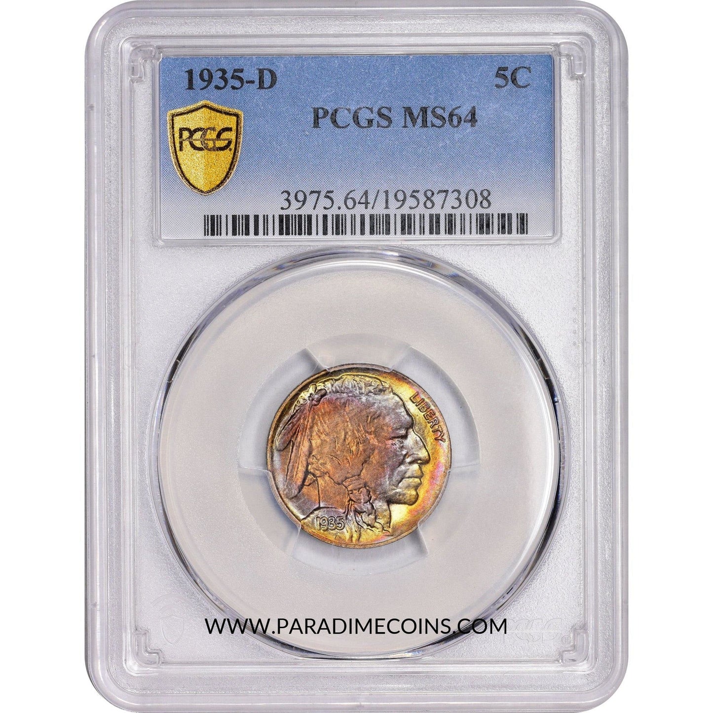 1935-D 5C MS64 PCGS - Paradime Coins | PCGS NGC CACG CAC Rare US Numismatic Coins For Sale