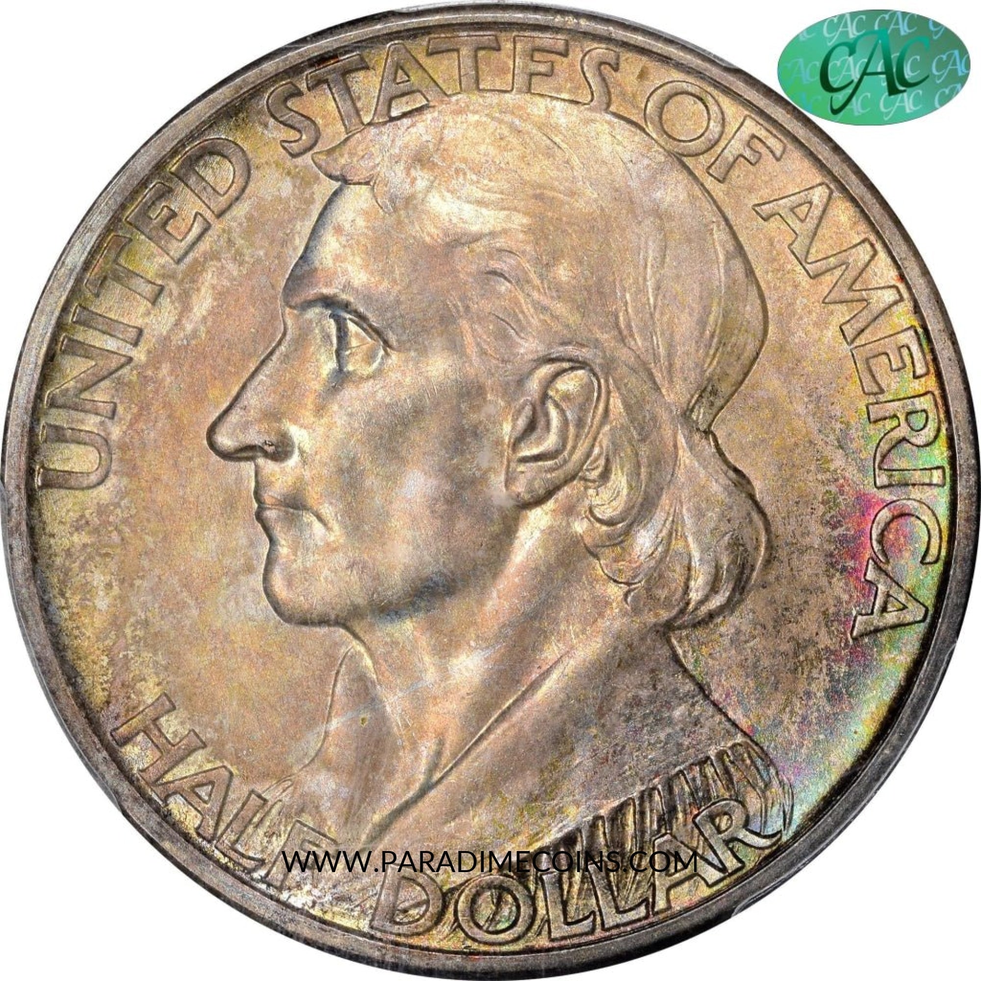 1938-D 50C Boone MS67 PCGS CAC - Paradime Coins US Coins For Sale