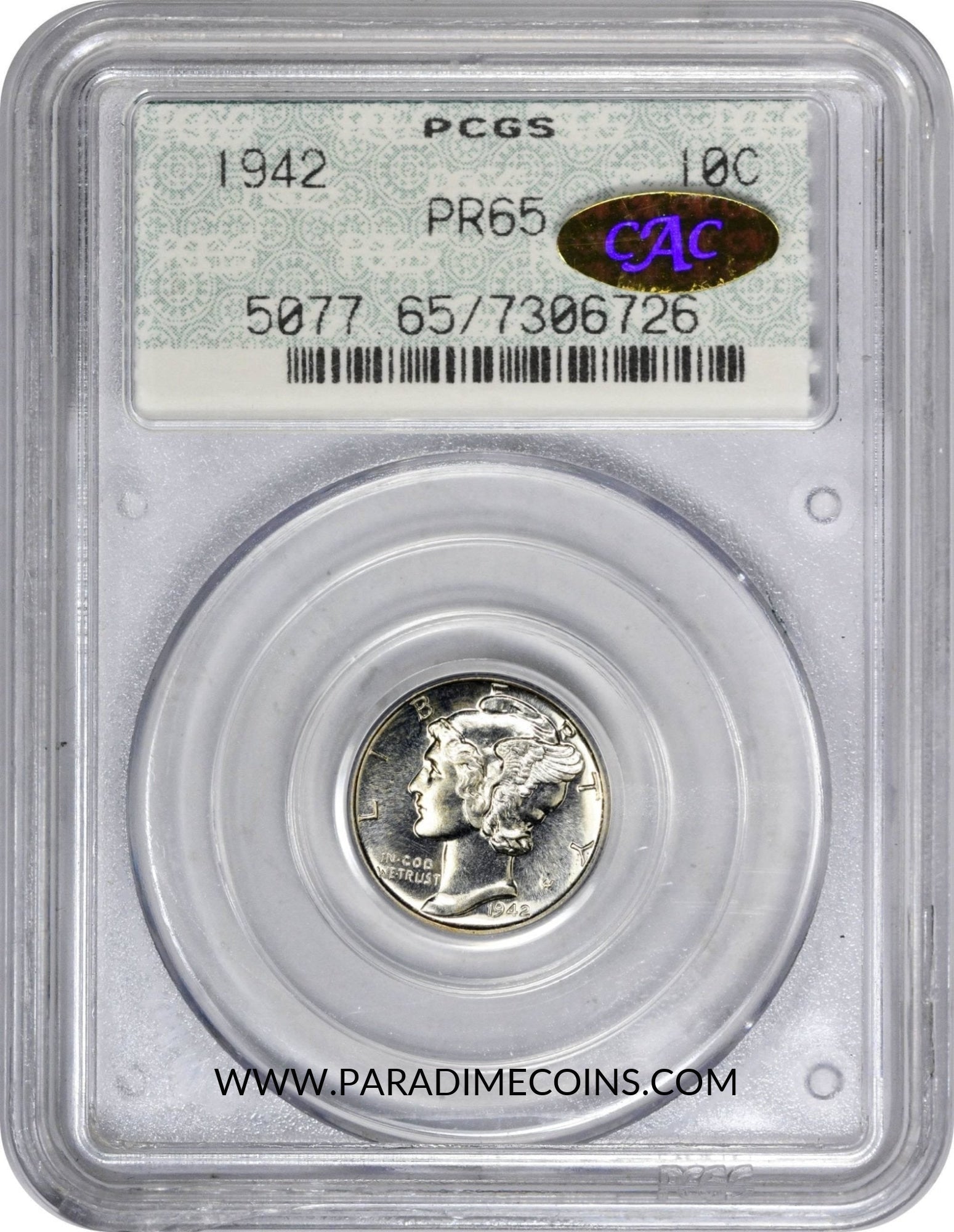 1942 10C PR65 Doily OGH PCGS GOLD CAC - Paradime Coins | PCGS NGC CACG CAC Rare US Numismatic Coins For Sale