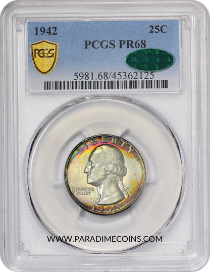 1942 25C PR68 PCGS CAC - Paradime Coins | PCGS NGC CACG CAC Rare US Numismatic Coins For Sale