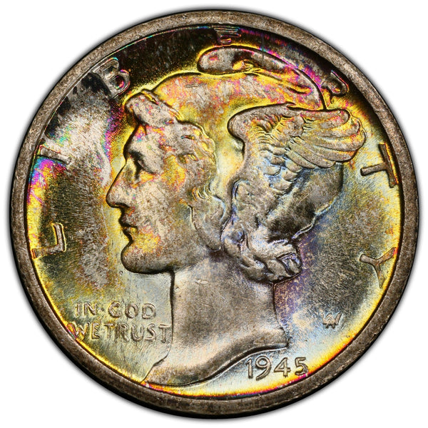 1945-D 10C MS66 PCGS - Paradime Coins | PCGS NGC CACG CAC Rare US Numismatic Coins For Sale