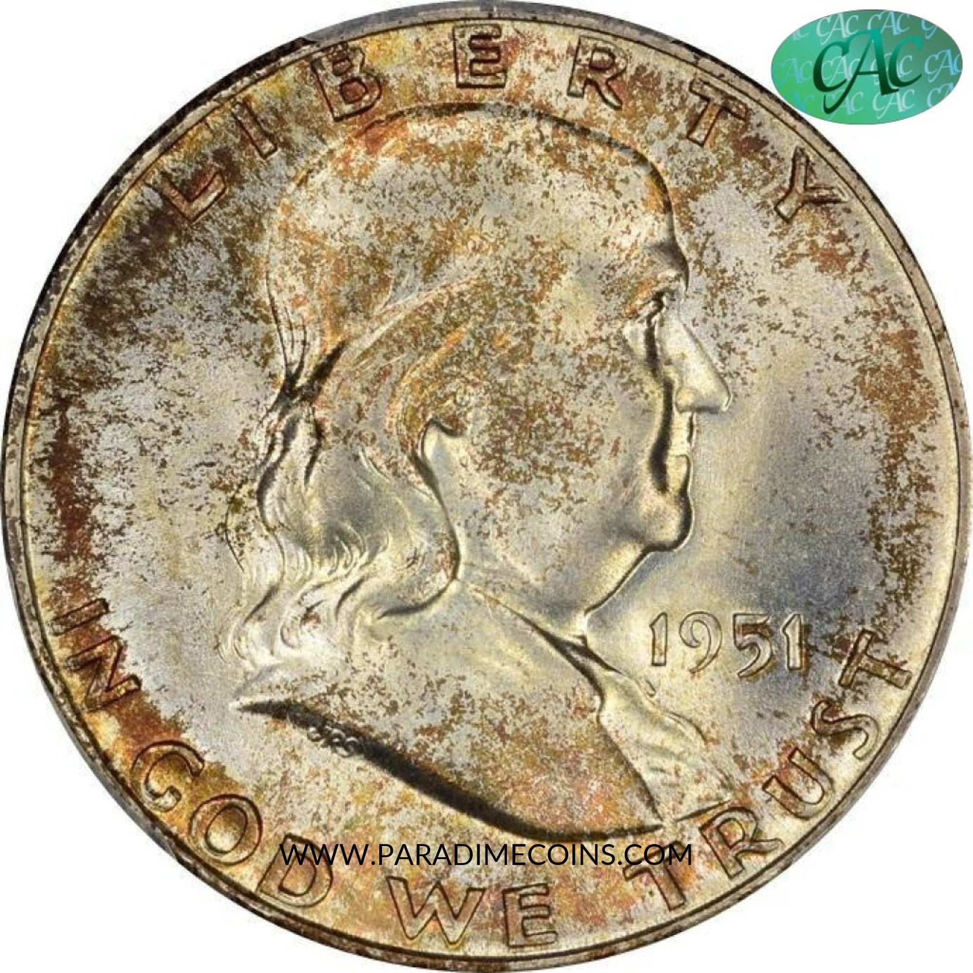 1951 50C MS66+ PCGS CAC - Paradime Coins | PCGS NGC CACG CAC Rare US Numismatic Coins For Sale