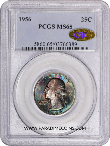 1956 25C MS65 GOLD CAC PCGS - Paradime Coins | PCGS NGC CACG CAC Rare US Numismatic Coins For Sale