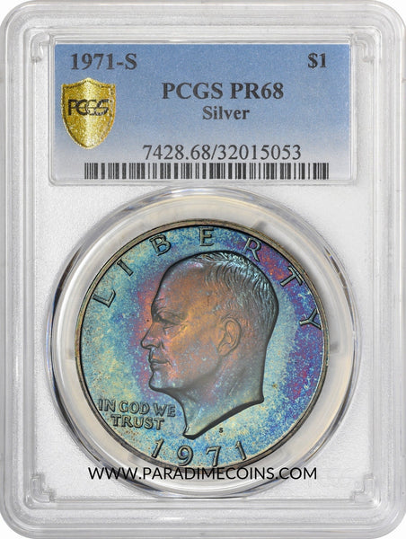 1971-S $1 SILVER PR68 PCGS - Paradime Coins | PCGS NGC CACG CAC Rare US Numismatic Coins For Sale
