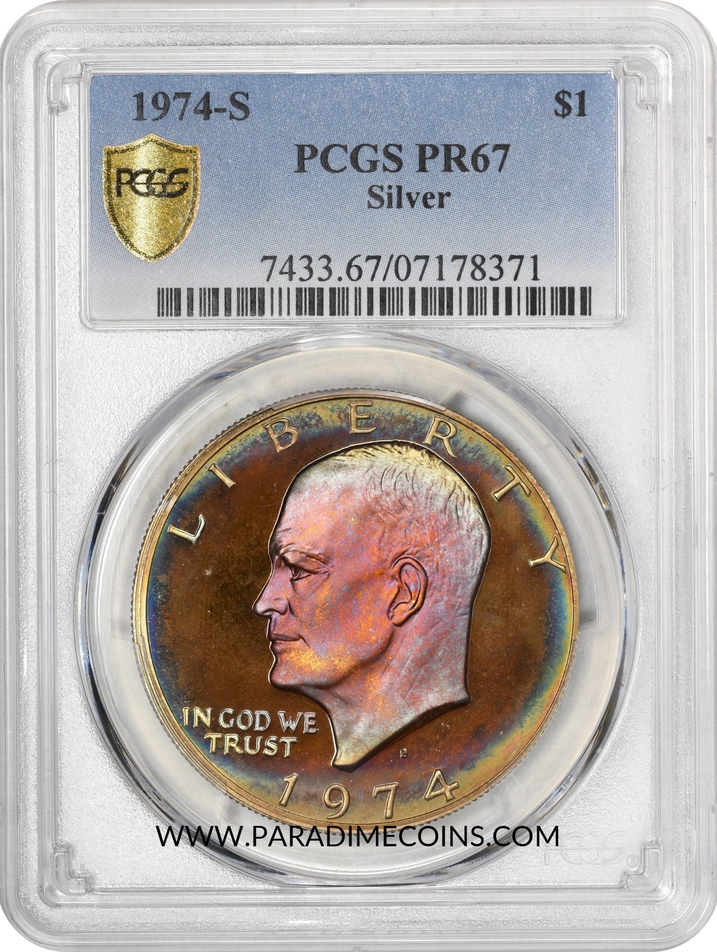 1974-S $1 SILVER PR67 PCGS - Paradime Coins | PCGS NGC CACG CAC Rare US Numismatic Coins For Sale