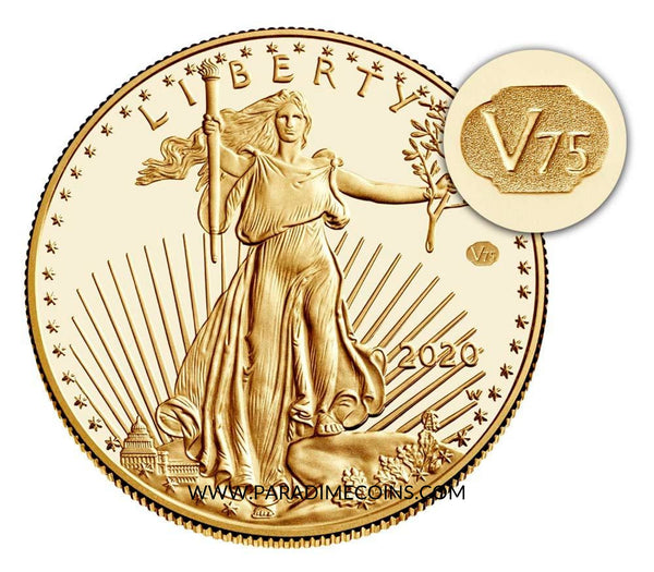 2020-W V75 $50 WWII Privy NGC PF70UCAM First Releases 20XE American Gold Eagle #1 - Paradime Coins | PCGS NGC CACG CAC Rare US Numismatic Coins For Sale